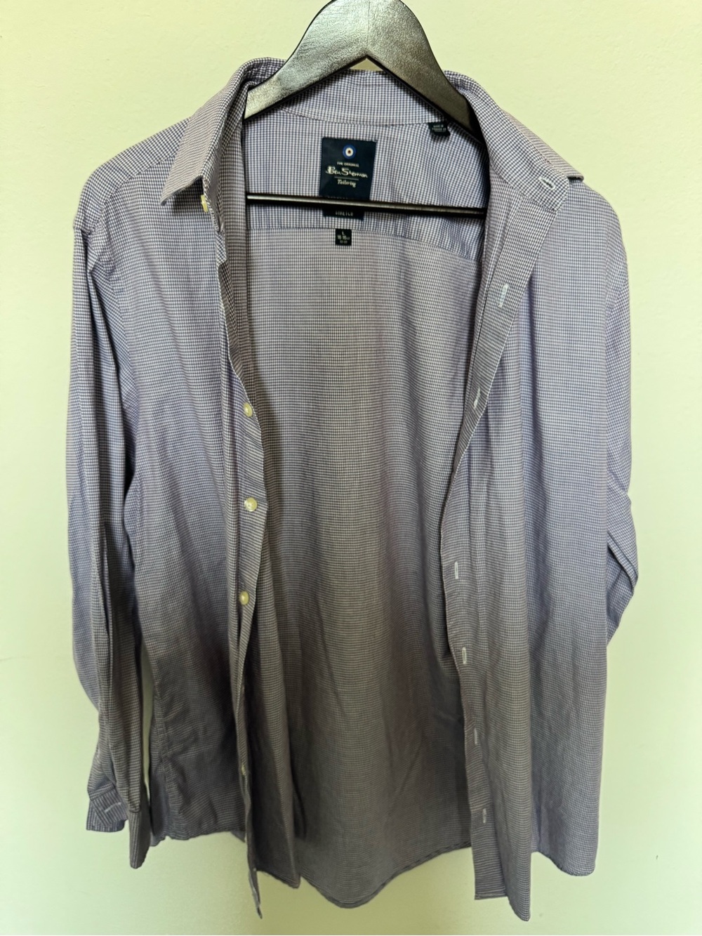 Ben Sherman Lavender Micro-Check Button-Down Shirt